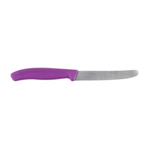 Nóż pikutek Victorinox Swiss Classic 6.7835.C1 ząbkowany z zaokrąglonym czubkiem fioletowy Victorinox