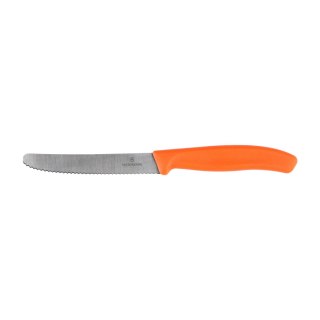 Nóż pikutek Victorinox Swiss Classic 6.7839.C1 ząbkowany z zaokrąglonym czubkiem pomarańczowy Victorinox