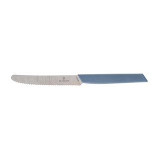 Nóż kuchenny Victorinox Swiss Modern 6.9006.11W41 ząbkowany z zaokrąglonym czubkiem, błękitny Victorinox