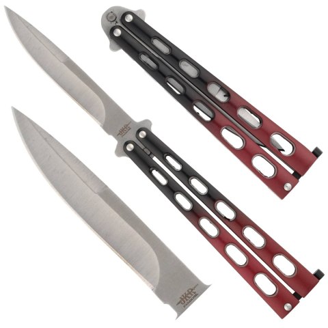 Nóż motylkowy Joker JKR595 czarno-czerwony Joker