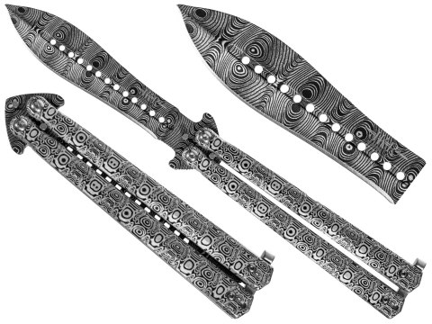 Nóż motylkowy Joker JKR644 szary damasceński Joker