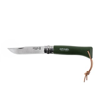 Nóż Opinel Colorama 08 inox grab khaki z rzemieniem Opinel