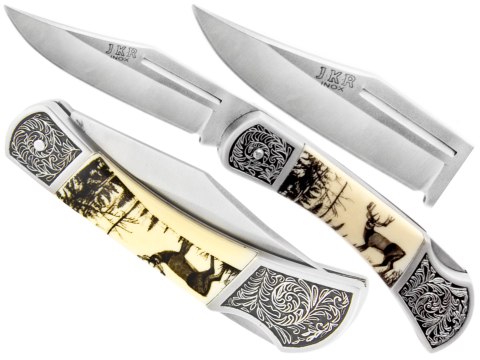 Nóż myśliwski składany Joker JKR113 jeleń Joker