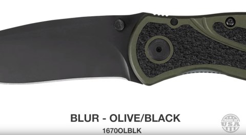 Nóż składany Kershaw Blur 1670OLBLK Kershaw