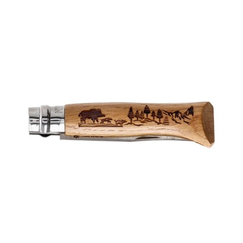 Nóż składany Opinel 8 inox dąb seria Animal - dzik Opinel