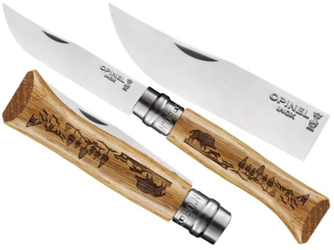 Nóż składany Opinel 8 inox dąb seria Animal - dzik Opinel