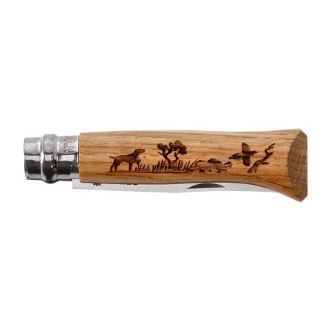 Nóż składany Opinel 8 inox dąb seria Animal - pies Opinel