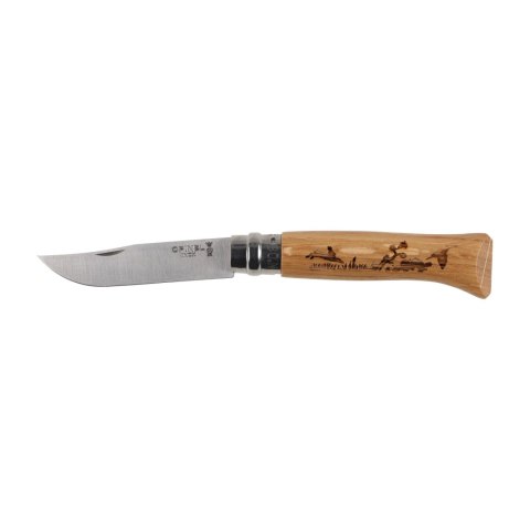 Nóż składany Opinel 8 inox dąb seria Animal - zając Opinel