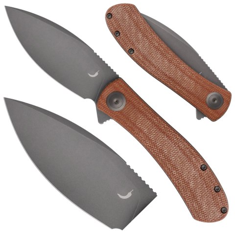 Nóż składany Trollsky Knives Mandu brązowy/stalowe ostrze Micarta Trollsky Knives
