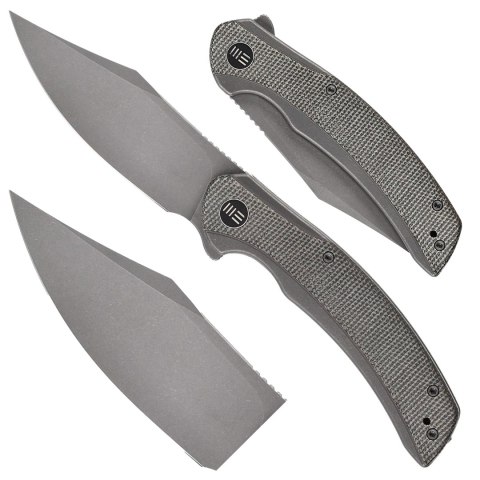 Nóż składany WE Knife Snick WE19022F-5 gray / dark green micarta We Knife