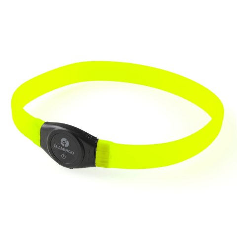 Obroża led dla psa Flamingo Jumbo żółta Flamingo