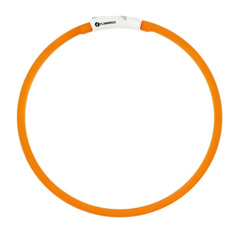 Obroża led dla psa Flamingo Nera pomarańczowa 16 mm Flamingo
