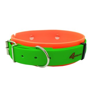 Obroża tropowa 4wild BioThane 38 mm 38-52 cm pomarańczowo - zielona 4wild.eu