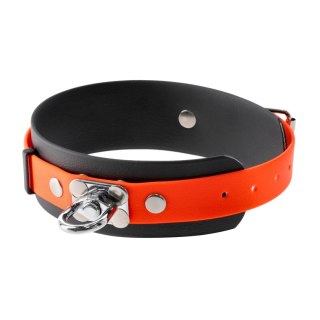Obroża tropowa 4wild BioThane 50 mm czarno-pomarańczowa 38-52 cm 4wild.eu