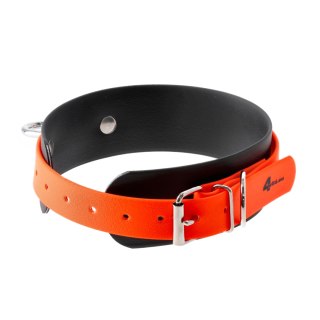 Obroża tropowa 4wild BioThane 50 mm czarno-pomarańczowa 38-52 cm 4wild.eu