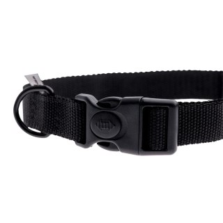 Obroża z taśmy 4wild 25 mm 37-57 cm czarna 4wild.eu