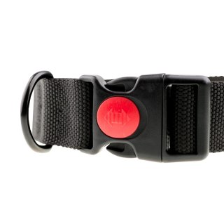 Obroża z taśmy 4wild 40 mm 39-61 cm czarna 4wild.eu