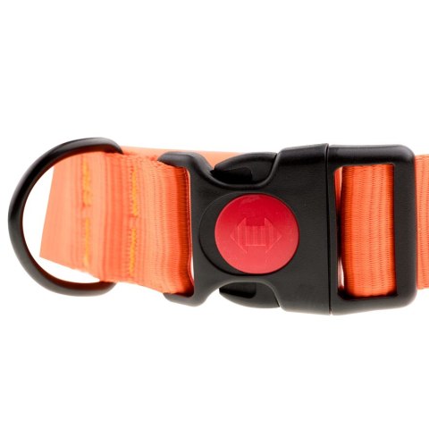 Obroża z taśmy 4wild 40 mm 39-61 cm neonowa pomarańcza 4wild.eu