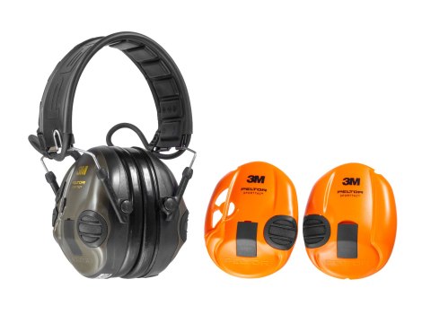 Ochronniki słuchu aktywne 3M Peltor SportTac oliwkowy/pomarańczowy Peltor