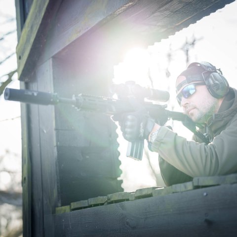 Ochronniki słuchu aktywne 3M Peltor SportTac oliwkowy/pomarańczowy Peltor