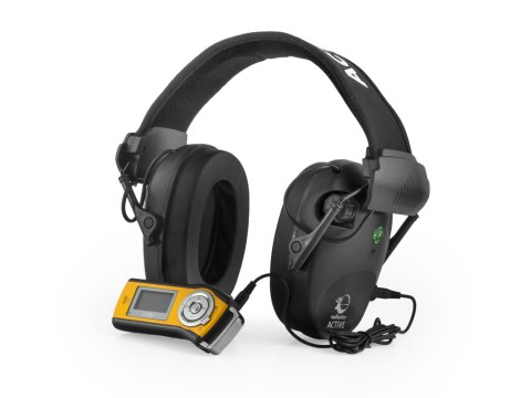 Ochronniki słuchu aktywne RealHunter ACTiVE PRO czarne + okulary RealHunter