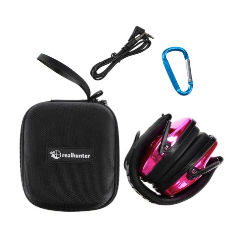 Ochronniki słuchu aktywne RealHunter Active ProSHOT BT devil pink RealHunter
