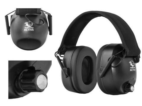 Ochronniki słuchu aktywne RealHunter ACTiVE czarne RealHunter