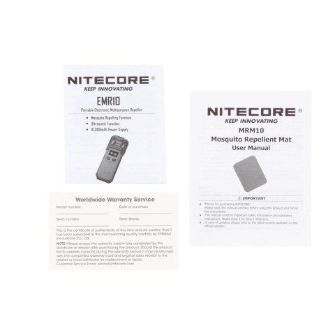 Odstraszacz komarów 2w1 Nitecore EMR10 czarny Nitecore