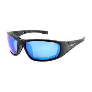 Okulary polaryzacyjne Wiley X Boss Captivate CCBOS09 blue mirror, czarne oprawki Wiley X