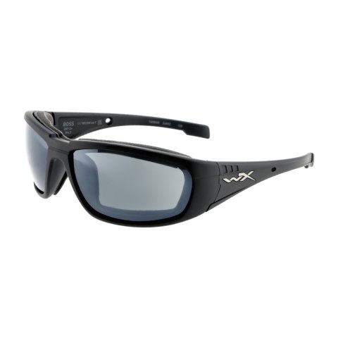 Okulary taktyczne Wiley X Boss CCBOS06 grey silver flash, czarne oprawki Wiley X