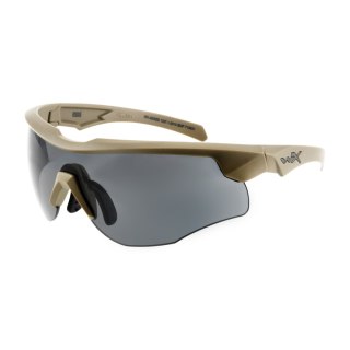 Okulary taktyczne Wiley X Rogue Comm grey / clear / light rust, jasnobrązowe oprawki Wiley X
