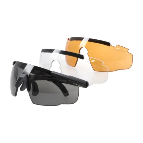 Okulary Wiley X Saber Advanced 308 smoke / clear / rust, czarne oprawki Wiley X