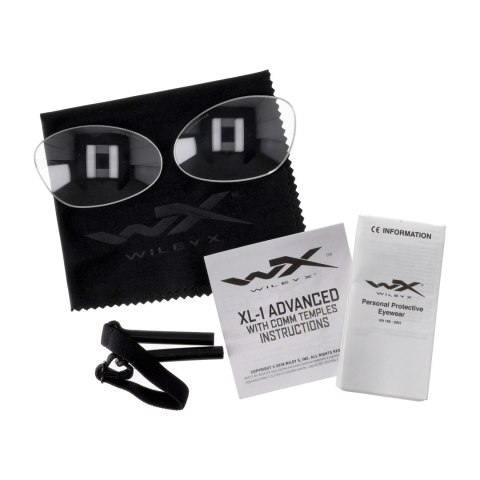 Okulary taktyczne Wiley X XL-1 Advanced Comm 2.5 grey / clear, czarne oprawki Wiley X