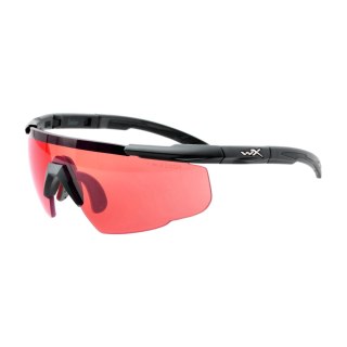 Okulary taktyczne Wiley X Saber Advanced 304 vermillion, czarne oprawki Wiley X