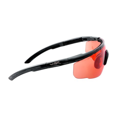 Okulary taktyczne Wiley X Saber Advanced 304 vermillion, czarne oprawki Wiley X