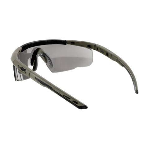 Okulary taktyczne Wiley X Saber Advanced 308G grey / clear / rust, zielone oprawki Wiley X