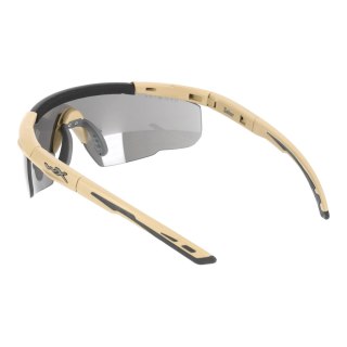 Okulary taktyczne Wiley X Saber Advanced 308T smoke / clear / rust, jasnobrązowe oprawki Wiley X