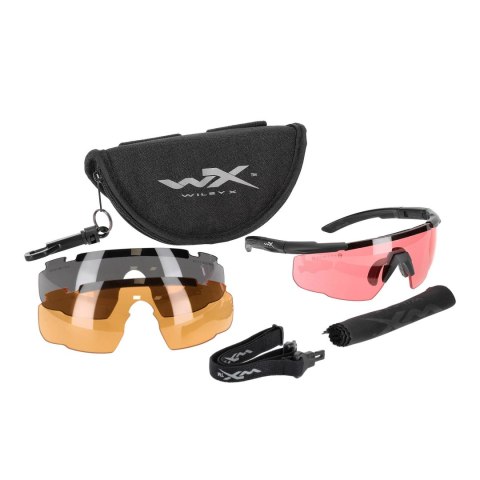 Okulary taktyczne Wiley X Saber Advanced 309 grey / rust / vermilion, czarne oprawki Wiley X