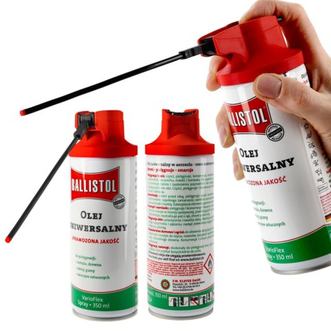 Olej do broni Ballistol spray z dyszą VarioFlex 350 ml F.W. Klever