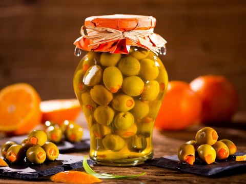 Oliwki Manzanilla nadziewane pomarańczą 300 g Kocham Oliwki