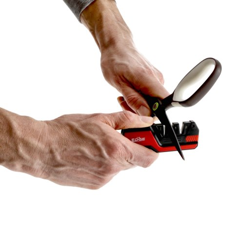 Ostrzałka do noży THE EDGE bushSHARP czerwona + krzesiwo THE EDGE