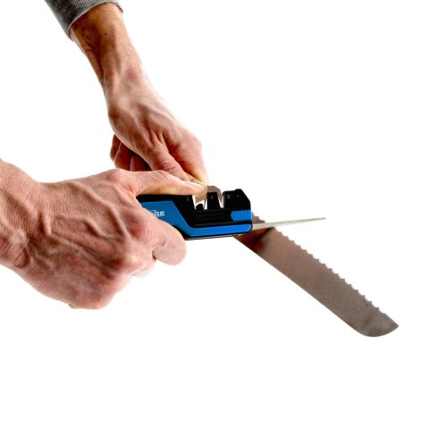 Ostrzałka do noży THE EDGE bushSHARP niebieska + krzesiwo THE EDGE