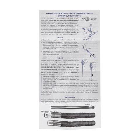 Pałka teleskopowa ESP Baton 21" srebrna ESP - Euro Security Products