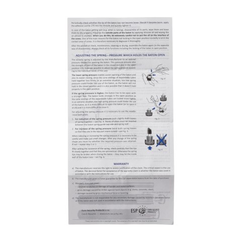 Pałka teleskopowa ESP Baton 21" srebrna ESP - Euro Security Products