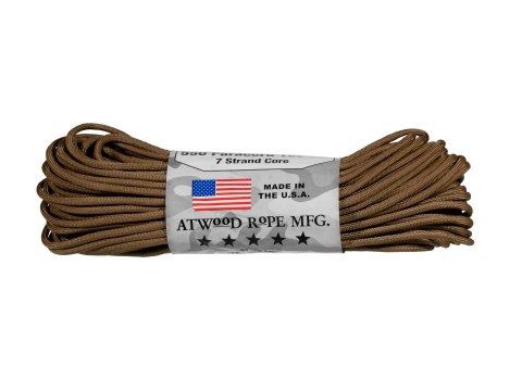 Paracord Atwood Rope MFG 550-7 4mm 30,48m coyote brązowy Atwood Rope MFG