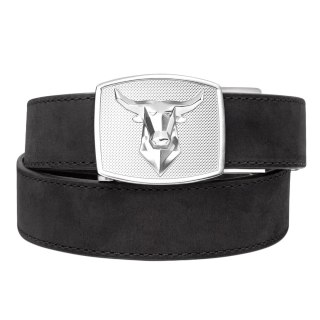 Pas Kore Essentials Bull Buckle Black Buffalo Leather Gun Belt KORE Essentials