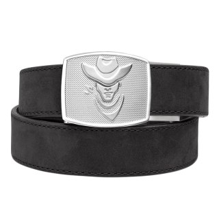 Pas Kore Essentials Cowboy Buckle Black Buffalo Leather Gun Belt KORE Essentials