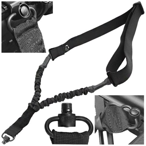 Pas nośny do broni jednopunktowy Leapers UTG Single Point Bungee Sling QD Leapers