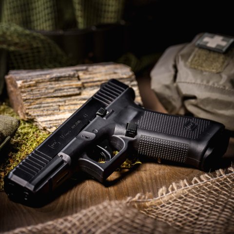 Pistolet na kule gumowe Glock 17 Gen 5 T4E .43 CO2 czarny Glock