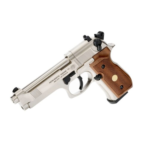 Pistolet wiatrówka Beretta M92 FS nickel/wood 4,5 mm Diabolo CO2 Beretta